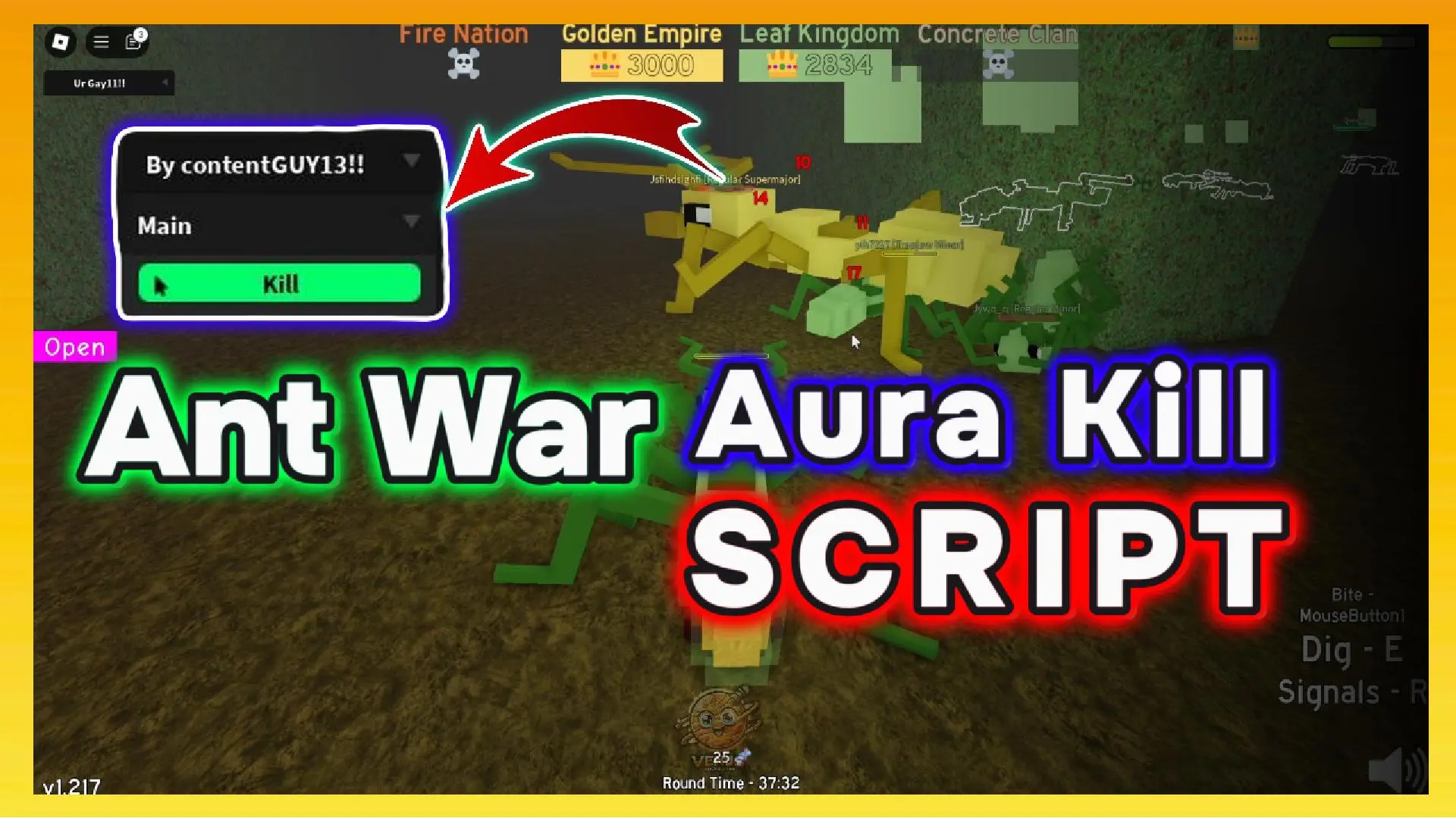Ant War Script Preview