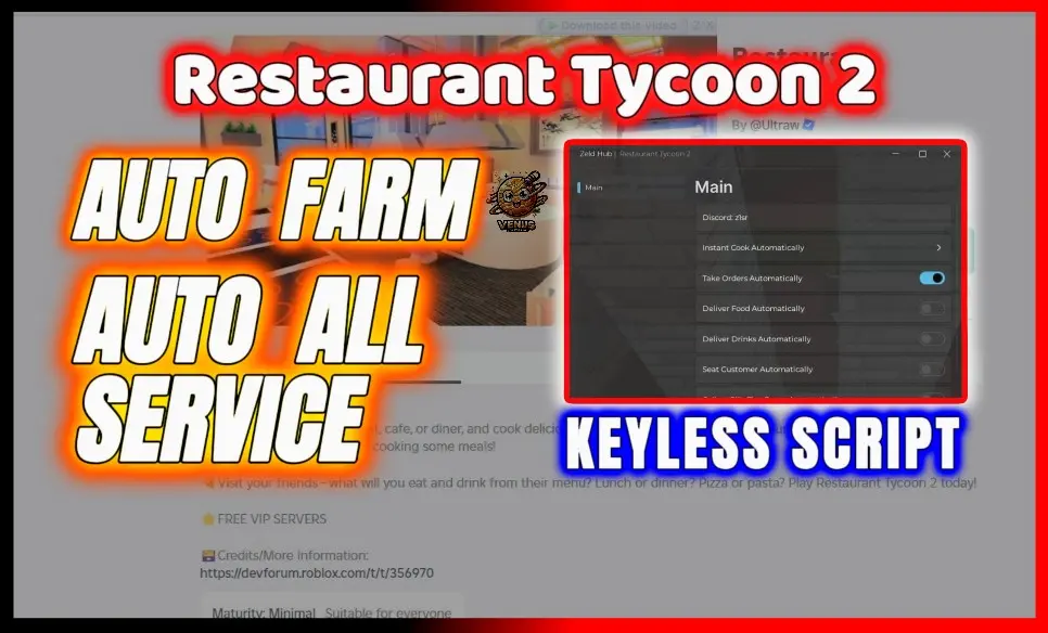 Restaurant Tycoon 2 Script GUI